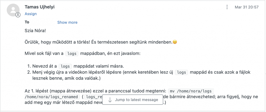 adatelemzési kérdés email support zendesk